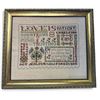 Image 5 : Group of Four Framed Works: Roosters, Landscape, House Print & Needlework Sampler
