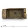 Image 2 : Primitive Carved Wooden Basin with Metal Drain, Incised 1807 (31 x 13 x 6 in.)