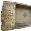Image 4 : Primitive Carved Wooden Basin with Metal Drain, Incised 1807 (31 x 13 x 6 in.)