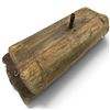 Image 5 : Primitive Carved Wooden Basin with Metal Drain, Incised 1807 (31 x 13 x 6 in.)