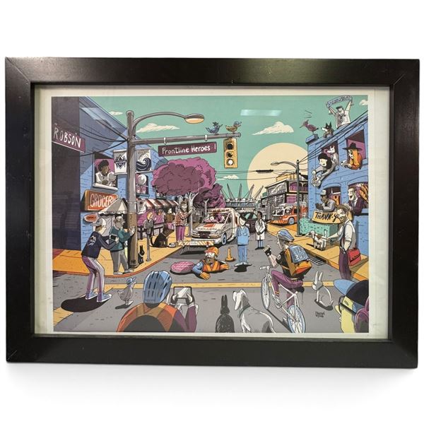Carson Ting "It Takes a Village" Signed Limited Edition Frontline Heroes Print, 2020 31x23"