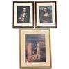 Image 1 : Three Framed Art Reproductions: Mona Lisa, Lady with an Ermine & Children by the Fire