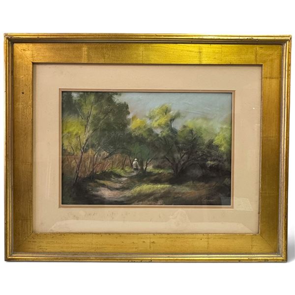 Joan Kinsman Signed 'Mesquite Trail' Original Pastel Landscape, Framed (30 x 24 in.)