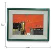 Image 2 : Signed Abstract Urban Cityscape on Paper, Framed (28 x 21.5 in.)