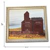 Image 4 : Two Framed Prairie Landscapes: Ellingsen 1979 Grain Elevator 17x20" & Mixed-Media Collage