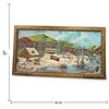 Image 2 : Jas Blake Signed 1983 Folk Art Winter Hunting Landscape Oil on Canvas (53 x 29 in.)