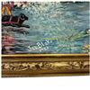 Image 5 : Jas Blake Signed 1983 Folk Art Winter Hunting Landscape Oil on Canvas (53 x 29 in.)