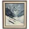 Image 1 : Signed Oil on Canvas, Whistler Blackcomb Ski Scene (25 x 29.5 in.)