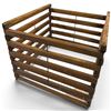 Image 3 : Inlaid Wood Side Chair with Figural Tapestry Upholstery & Slatted Wood Crate 13x13x11"