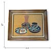 Image 3 : Pair of Southwestern Pottery Motif Mixed-Media Wall Panels in Wood Frames (20 x 16 in.)