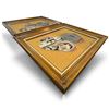 Image 4 : Pair of Southwestern Pottery Motif Mixed-Media Wall Panels in Wood Frames (20 x 16 in.)
