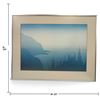 Image 2 : Framed Blue-Toned Mountain Lake Landscape Print with Evergreens (25 x 19 in.)