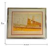 Image 2 : Barbara Shelly Sculptural Tapestry & Framed Color-Tinted Coastal Settlement Photograph