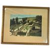 Image 4 : Barbara Shelly Sculptural Tapestry & Framed Color-Tinted Coastal Settlement Photograph