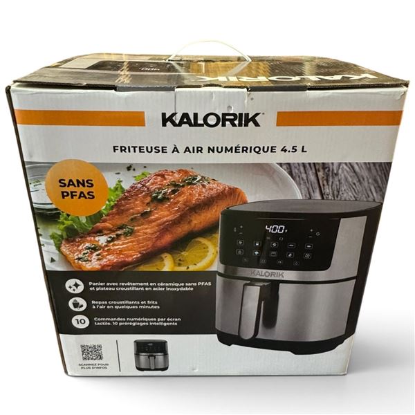 Kalorik 5-Quart Digital Air Fryer, 4.5 L, 10 Presets & PFAS-Free Ceramic Basket