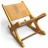 Image 2 : Wooden Low-Slung Rocking Gout Stool with Pegged Joinery, Cutout Sides