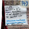 Image 3 : Hand-Knotted Persian Hamedan Wool Rug, Red Geometric Allover Design (81 x 36 in.)