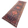 Image 1 : Hand-Knotted Hamedan Wool Persian Runner Rug, Geometric Medallions (293 X 100 Cm)