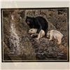 Image 2 : Angela King Bear Print & Two Signed Folk Art Landscapes, Including Painted Saw Blade