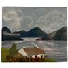 Image 4 : Angela King Bear Print & Two Signed Folk Art Landscapes, Including Painted Saw Blade