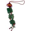 Image 7 : Red Glazed Relief Ceramic Teapot & Green Stone-Appearance Hanging Ornament 4.5" Tall