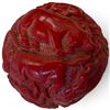 Image 4 : Carved Red Animal & Foliage Decorative Sphere with Allover Relief Decoration