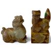Image 4 : Two Chinese-Style Carved Hardstone Mythical Beast Figures, One with Seal-Form Base