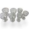 Image 2 : Set of 7 Edinburgh Crystal Stemmed Wine Glasses - Faceted with Thumbprint