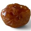 Image 3 : Amber-Tone Resin Figural & Architectural Relief Sculpture (6 x 4 x 3.5 in.)