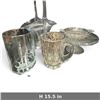 Image 2 : Assorted Pressed & Decorated Glass Tableware, Basket, Compote & Serving Dishes (15.5 in.)