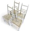 Image 2 : Set of Four Ladder, Back Chairs w Woven Seats