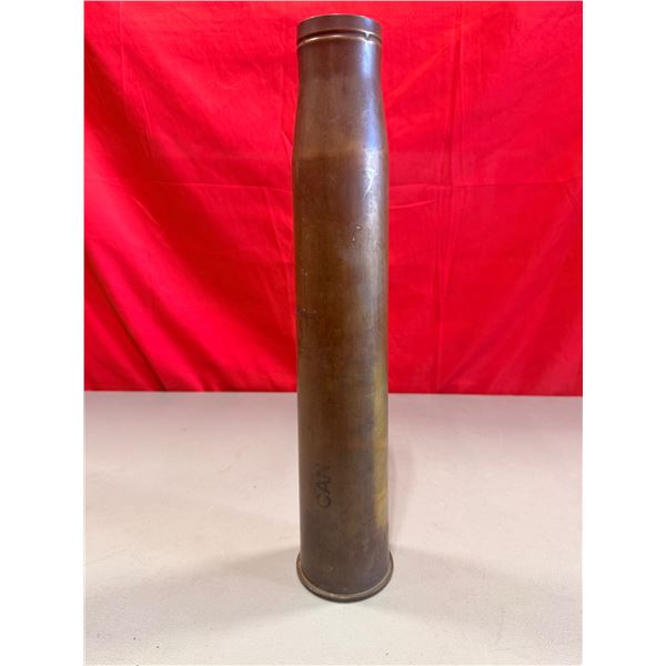 VTG 1943 WWII Canadian 6-Pounder 7 CWT 57mm Anti-Tank Gun Brass Shell Casing