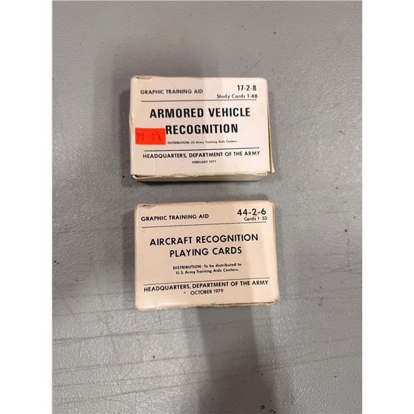VTG 1977-79 U.S. Army Armored Vehicle & Aircraft Recognition Training Card Sets