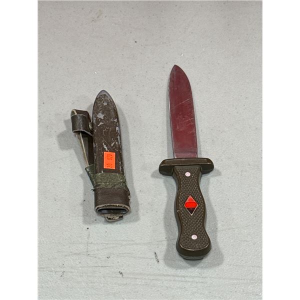 VTG RUKO Solingen Germany Scout Knife w/ Metal Sheath