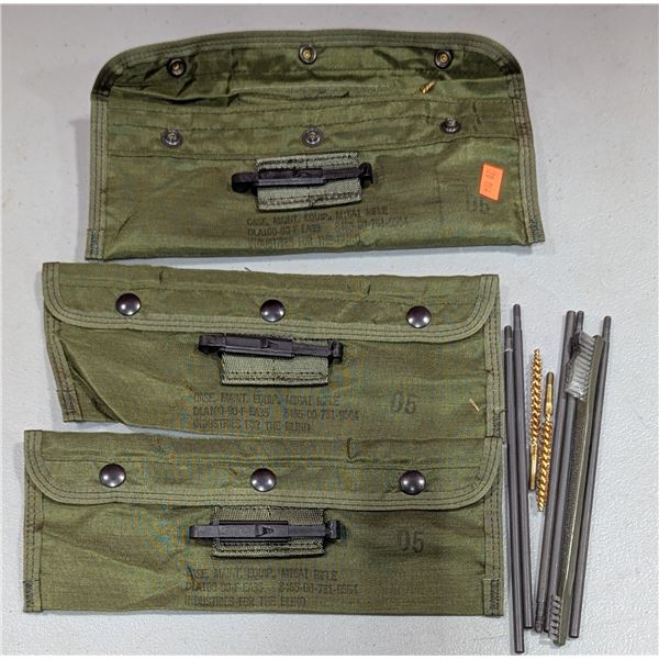 Lot of Three VTG Rifle Cleaning Kits w/ Tools