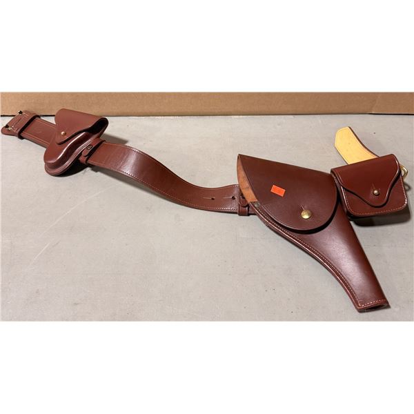 VTG RCMP Custom Leather Canada Sam Browne Belt