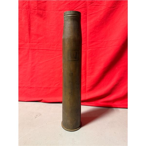 VTG 1943 WWII Canadian 6-Pounder 7 CWT 57mm Anti-Tank Gun Brass Shell Casing