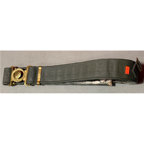 VTG British Scottish Regiment (Seaforth Highlanders) Web Belt w/ Brass Buckle