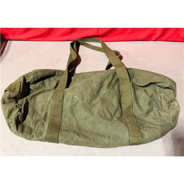 VTG Military Surplus Heavy-Duty Canvas Duffel Bag w/ Austin House Lock