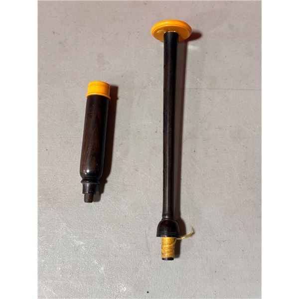 VTG Wooden Gun Cleaning Rod Components w/ Threaded Handle
