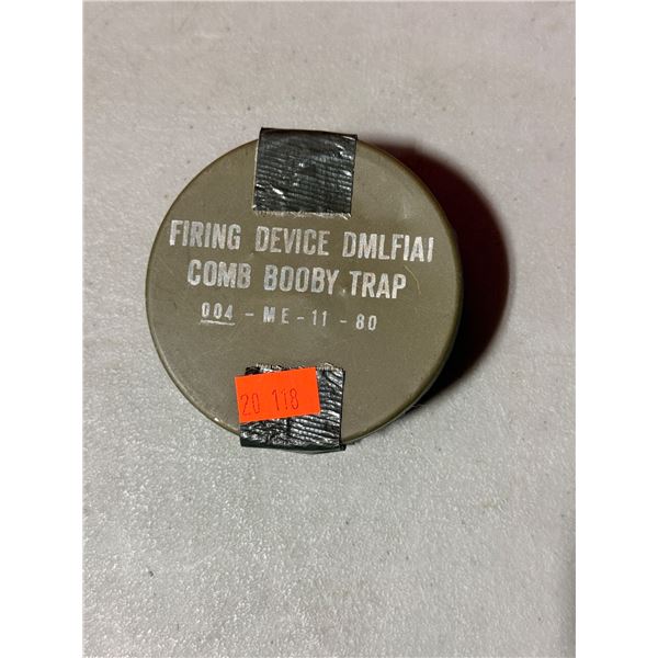 VTG 1980 DMLF1A1 Military Training Booby Trap Firing Device Tin