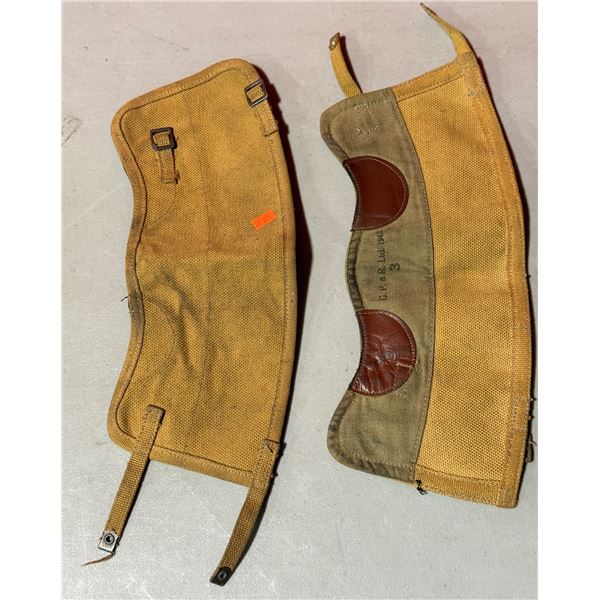 VTG 1943 WWII Canadian Army P37 Web Anklets Gaiters ZL&T Ltd