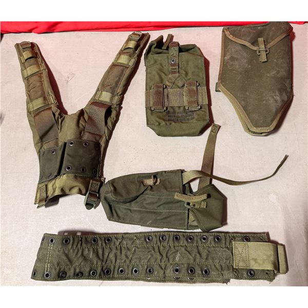VTG Military Surplus Web Gear Set, Pistol Belt Harness, Holster & Pouches