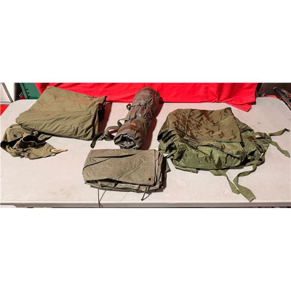 VTG Lot of Various Military Tarps - Sizes & Materials Differ