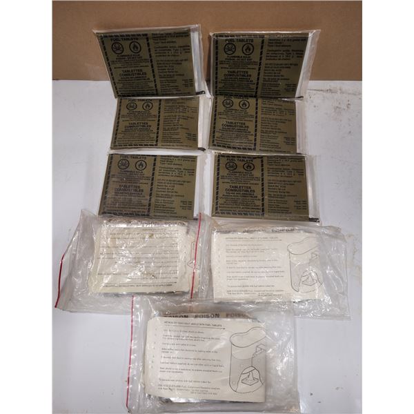 Bulk Lot of VTG 1989 Canadian Forces Hexamine Fuel Tablets w/ Heat Shields