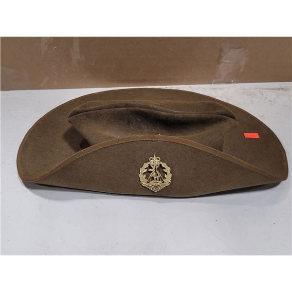Australian Army Khaki Fur Felt (KFF) Hat w/ Royal Australian Regiment Cap Badge