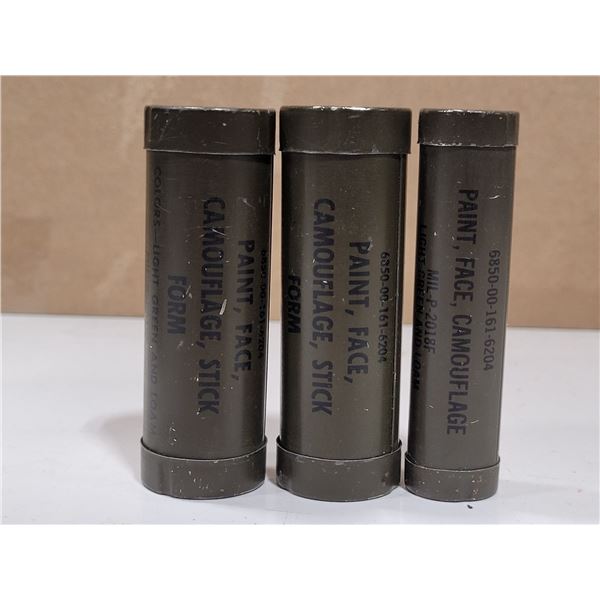 VTG 1971 Vietnam War US Military Camouflage Face Paint Sticks Set of Three