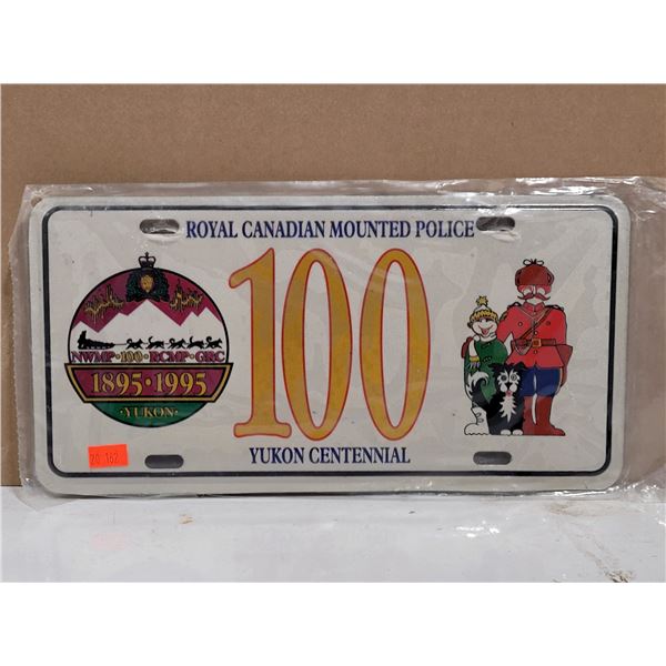 VTG Royal Canadian Mounted Police 100 Year Anniversary License Plate - Yukon