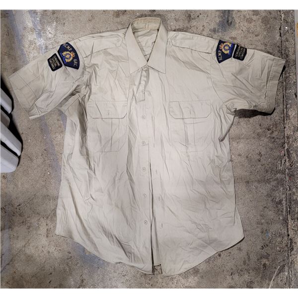 VTG RCMP GRC Special Constable Short Sleeve Uniform Shirt w/ Shoulder Patches