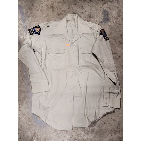 VTG 1986 RCMP GRC Auxiliary Constable Long Sleeve Uniform Shirt